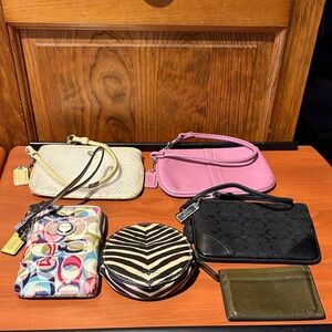 Coach Wristlet, Coin Purse and Card Case Bundle (6)